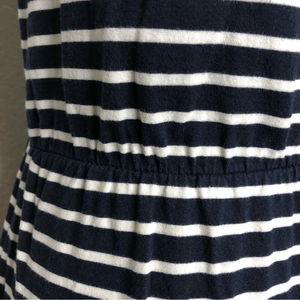 Boden navy blue white striped cap sleeve knit dress size 2R - Picture 12 of 16